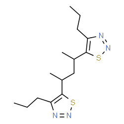 ChemSpider 2D Image | 5,5'-Pentane-2,4-diylbis(4-propyl-1,2,3-thiadiazole) | C15H24N4S2