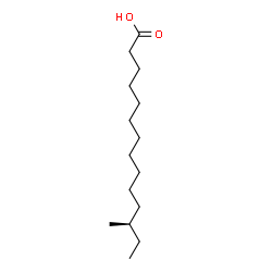 ChemSpider 2D Image | (12R)-12-Methyltetradecanoic acid | C15H30O2