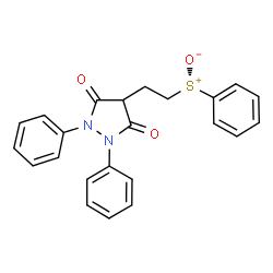 ChemSpider 2D Image | [2-(3,5-Dioxo-1,2-diphenyl-4-pyrazolidinyl)ethyl](phenyl)sulfoniumolate | C23H20N2O3S