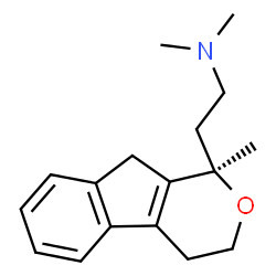 ChemSpider 2D Image | N,N-Dimethyl-2-[(1R)-1-methyl-1,3,4,9-tetrahydroindeno[2,1-c]pyran-1-yl]ethanamine | C17H23NO