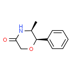 ChemSpider 2D Image | (5S,6R)-5-Methyl-6-phenyl-3-morpholinone | C11H13NO2