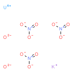 ChemSpider 2D Image | potassium;oxygen(2-);uranium(6+);trinitrate | KN3O11U