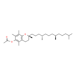 ChemSpider 2D Image | (2R)-2,5,7,8-Tetramethyl-2-[(4S,8R)-4,8,12-trimethyltridecyl]-3,4-dihydro-2H-chromen-6-yl acetate | C31H52O3