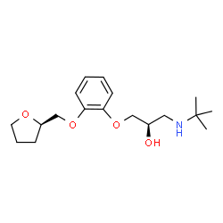 ChemSpider 2D Image | (2R)-1-[(2-Methyl-2-propanyl)amino]-3-{2-[(2R)-tetrahydro-2-furanylmethoxy]phenoxy}-2-propanol | C18H29NO4