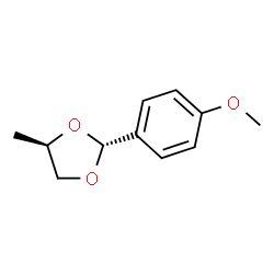 ChemSpider 2D Image | (2R,4R)-2-(4-Methoxyphenyl)-4-methyl-1,3-dioxolane | C11H14O3