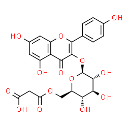 ChemSpider 2D Image | kaempferol 3-O-?-D-(6''-O-malonyl)-glucoside | C24H22O14