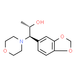 ChemSpider 2D Image | (1R,2R)-1-(1,3-Benzodioxol-5-yl)-1-(4-morpholinyl)-2-propanol | C14H19NO4