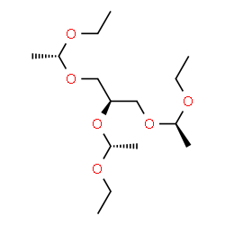 ChemSpider 2D Image | (4R,10R)-7-[(1S)-1-Ethoxyethoxy]-4,10-dimethyl-3,5,9,11-tetraoxatridecane | C15H32O6