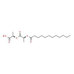 ChemSpider 2D Image | (2R)-2-{[(2S)-2-(Dodecanoyloxy)propanoyl]oxy}propanoic acid | C18H32O6