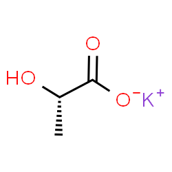ChemSpider 2D Image | Potassium (2R)-2-hydroxypropanoate | C3H5KO3
