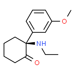 ChemSpider 2D Image | (2S)-2-(Ethylamino)-2-(3-methoxyphenyl)cyclohexanone | C15H21NO2