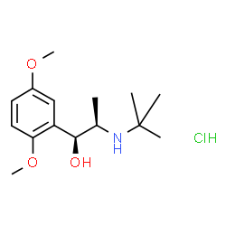 ChemSpider 2D Image | (1S,2R)-1-(2,5-Dimethoxyphenyl)-2-[(2-methyl-2-propanyl)amino]-1-propanol hydrochloride (1:1) | C15H26ClNO3