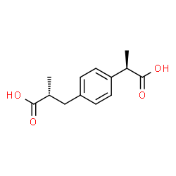 ChemSpider 2D Image | (2R)-3-{4-[(1R)-1-Carboxyethyl]phenyl}-2-methylpropanoic acid | C13H16O4