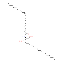 ChemSpider 2D Image | (9Z)-N-[(2S,3S)-1,3-Dihydroxy-2-octadecanyl]-9-octadecenamide | C36H71NO3