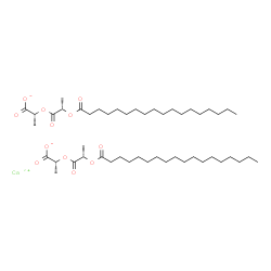 ChemSpider 2D Image | Calcium bis[(2S)-2-{[(2S)-2-(stearoyloxy)propanoyl]oxy}propanoate] | C48H86CaO12