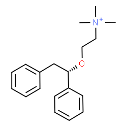 ChemSpider 2D Image | 2-[(1S)-1,2-Diphenylethoxy]-N,N,N-trimethylethanaminium | C19H26NO