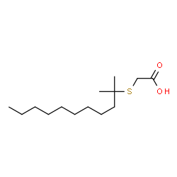 ChemSpider 2D Image | [(2-Methyl-2-undecanyl)sulfanyl]acetic acid | C14H28O2S