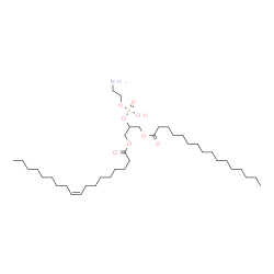ChemSpider 2D Image | 2-{[(2-Aminoethoxy)(hydroxy)phosphoryl]oxy}-3-(palmitoyloxy)propyl (9Z)-9-octadecenoate | C39H76NO8P