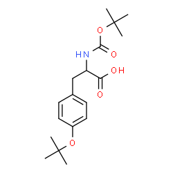 ChemSpider 2D Image | O-(2-Methyl-2-propanyl)-N-{[(2-methyl-2-propanyl)oxy]carbonyl}tyrosine | C18H27NO5
