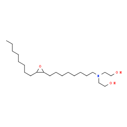 ChemSpider 2D Image | 2,2'-{[8-(3-Octyl-2-oxiranyl)octyl]imino}diethanol | C22H45NO3