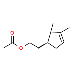 ChemSpider 2D Image | (R)-2,2,3-Trimethylcyclopent-3-ene-1-ethyl acetate | C12H20O2