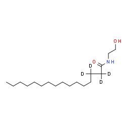 ChemSpider 2D Image | N-(2-Hydroxyethyl)(2,2,3,3-~2~H_4_)hexadecanamide | C18H33D4NO2