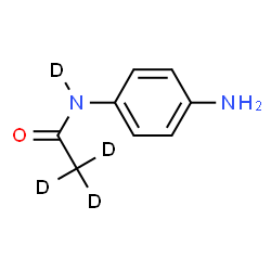ChemSpider 2D Image | N-(4-Aminophenyl)(~2~H_4_)acetamide | C8H6D4N2O