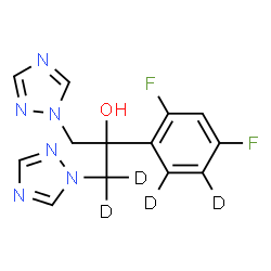 ChemSpider 2D Image | FLUCONAZOLE-D4 | C13H8D4F2N6O