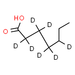 ChemSpider 2D Image | (2,2,3,3,4,4,5-~2~H_7_)Heptanoic acid | C7H7D7O2