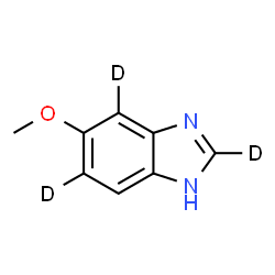 ChemSpider 2D Image | 5-Methoxy(2,4,6-~2~H_3_)-1H-benzimidazole | C8H5D3N2O