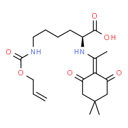 ChemSpider 2D Image | N~6~-[(Allyloxy)carbonyl]-N~2~-[1-(4,4-dimethyl-2,6-dioxocyclohexylidene)ethyl]-L-lysine | C20H30N2O6