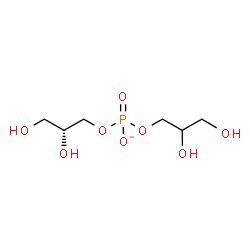 ChemSpider 2D Image | (2R)-2,3-Dihydroxypropyl 2,3-dihydroxypropyl phosphate | C6H14O8P