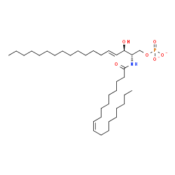 ChemSpider 2D Image | (2S,3R,4E)-3-Hydroxy-2-[(9Z)-9-octadecenoylamino]-4-octadecen-1-yl phosphate | C36H68NO6P