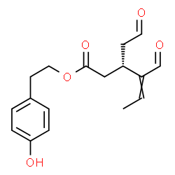 ChemSpider 2D Image | 2-(4-Hydroxyphenyl)ethyl (3S,4E)-4-formyl-3-(2-oxoethyl)-4-hexenoate | C17H20O5