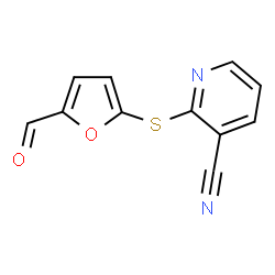 ChemSpider 2D Image | 2-[(5-Formyl-2-furyl)sulfanyl]nicotinonitrile | C11H6N2O2S