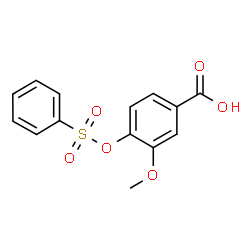 ChemSpider 2D Image | 3-Methoxy-4-[(phenylsulfonyl)oxy]benzoic acid | C14H12O6S
