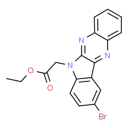 ChemSpider 2D Image | Ethyl (9-bromo-6H-indolo[2,3-b]quinoxalin-6-yl)acetate | C18H14BrN3O2