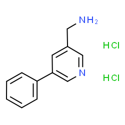 ChemSpider 2D Image | 1-(5-Phenyl-3-pyridinyl)methanamine dihydrochloride | C12H14Cl2N2