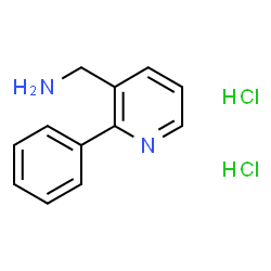 ChemSpider 2D Image | 1-(2-Phenyl-3-pyridinyl)methanamine dihydrochloride | C12H14Cl2N2