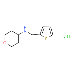 ChemSpider 2D Image | N-(2-Thienylmethyl)tetrahydro-2H-pyran-4-amine hydrochloride (1:1) | C10H16ClNOS