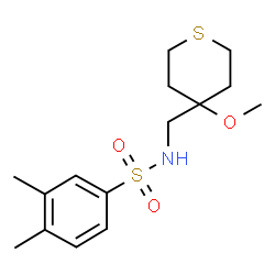 ChemSpider 2D Image | N-[(4-Methoxytetrahydro-2H-thiopyran-4-yl)methyl]-3,4-dimethylbenzenesulfonamide | C15H23NO3S2