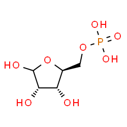 ChemSpider 2D Image | 5-O-Phosphono-L-ribofuranose | C5H11O8P