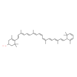 ChemSpider 2D Image | (13'cis,15cis)-2',3',4',5'-Tetradehydro-5',6'-dihydro-beta,beta-caroten-3-ol | C40H54O