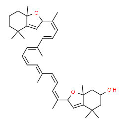 ChemSpider 2D Image | (11cis,15cis)-5,5',8,8'-Tetrahydro-5,8:5',8'-diepoxy-beta,beta-caroten-3-ol | C40H56O3