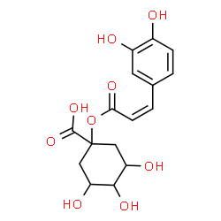 ChemSpider 2D Image | 1-{[(2Z)-3-(3,4-Dihydroxyphenyl)-2-propenoyl]oxy}-3,4,5-trihydroxycyclohexanecarboxylic acid | C16H18O9
