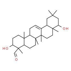 ChemSpider 2D Image | 3,22-Dihydroxyolean-12-en-23-al | C30H48O3