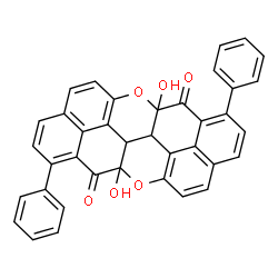 ChemSpider 2D Image | 6a,13a-Dihydroxy-1,8-diphenyl-6a,13a,14d,14e-tetrahydro-6,13-dioxatetraceno[2,1,12,11,10-mnopqra]tetracene-7,14-dione | C38H22O6