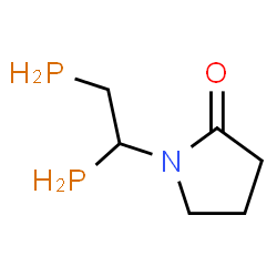 ChemSpider 2D Image | 1-(1,2-Diphosphinoethyl)-2-pyrrolidinone | C6H13NOP2