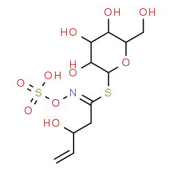 ChemSpider 2D Image | 1-S-[(1E)-3-Hydroxy-N-(sulfooxy)-4-pentenimidoyl]-1-thiohexopyranose | C11H19NO10S2