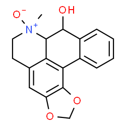 ChemSpider 2D Image | 7-Methyl-6,7,7a,8-tetrahydro-5H-[1,3]benzodioxolo[6,5,4-de]benzo[g]quinolin-8-ol 7-oxide | C18H17NO4